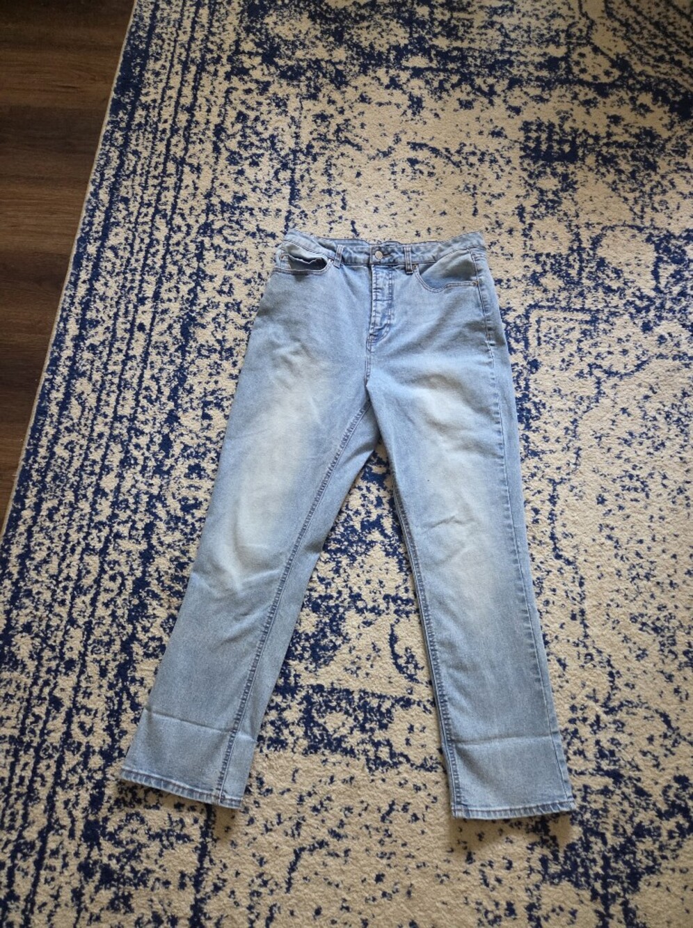 Frye Light Wash High-Rise Straight Jeans